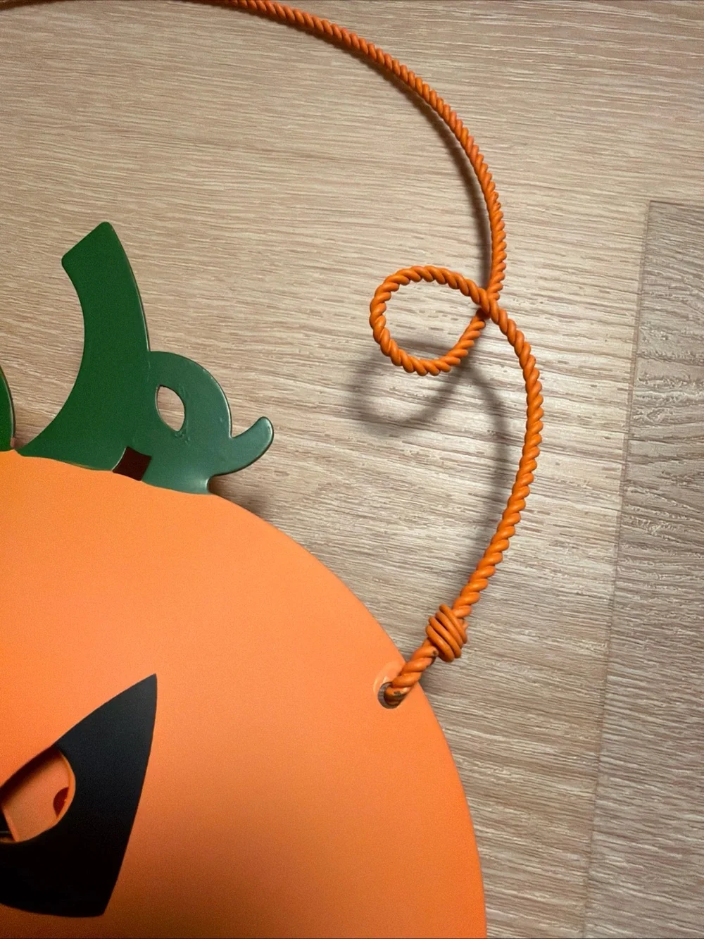 Metal Light Sound Motion Sensor Hanging Orange Halloween Jack O Lantern Pumpkin